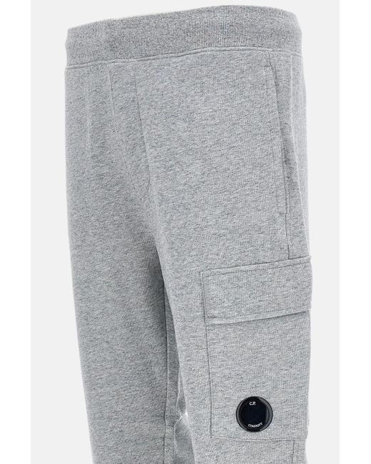 C P Company Gray Lens-Detail Drawstring Track Pants for men