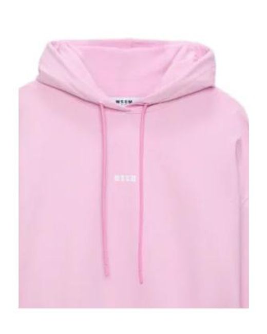 MSGM Pink Drawstring Hoodie