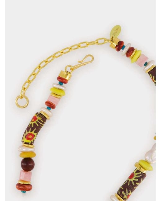 Lizzie Fortunato Metallic Logo Necklace for men