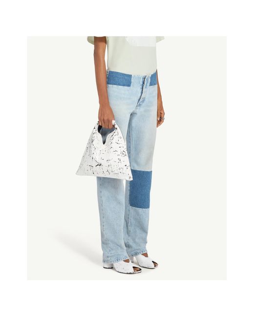 MM6 by Maison Margiela Blue Patch Detailed Jeans