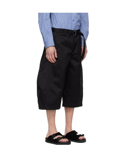 Sacai Blue Belt Loop Shorts for men