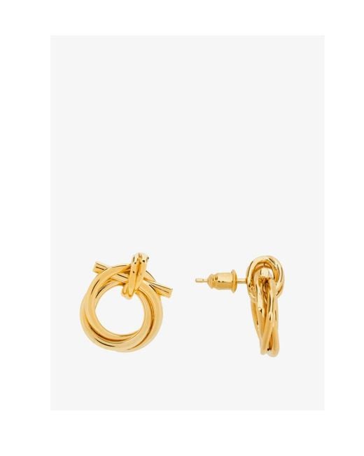 Ferragamo Metallic Ferragamo Gancini Earrings