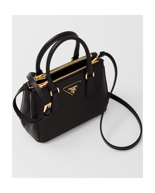 Prada Black Galleria Mini Saffiano Leather Bag