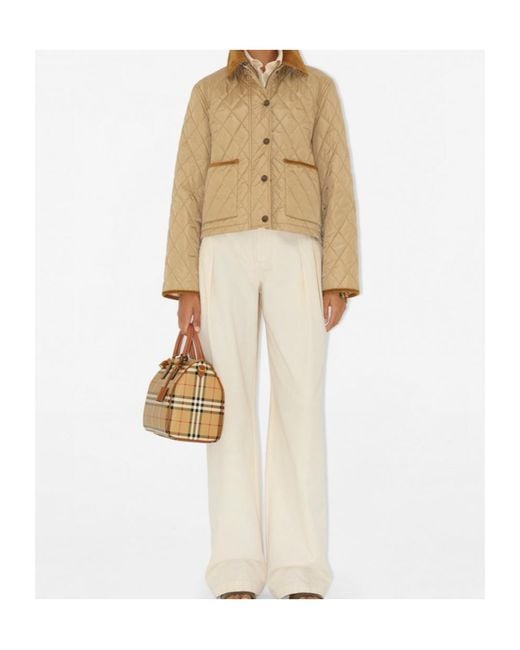 Burberry Natural Quilted Crop Jacket