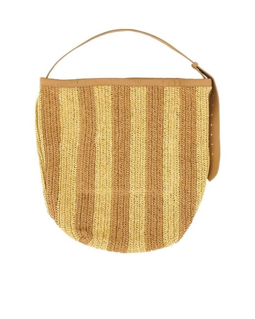 Alysi Metallic Striped Woven Shoulder Bag