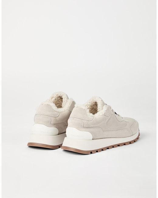 Brunello Cucinelli White Monili-Detail Sneakers