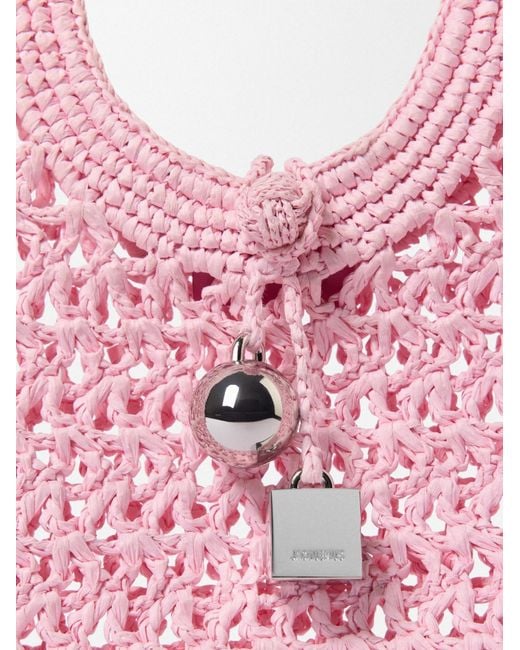 Jacquemus Pink The Spiaggia Coeur Top Handle Bag