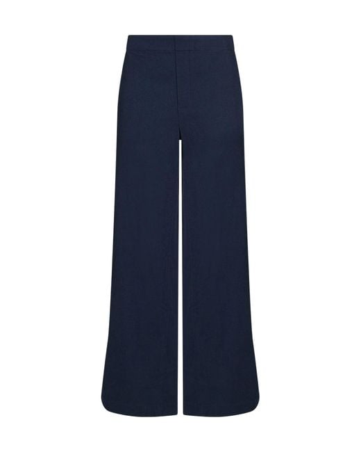 Rag & Bone Blue Solid Color Wide-Leg Trousers