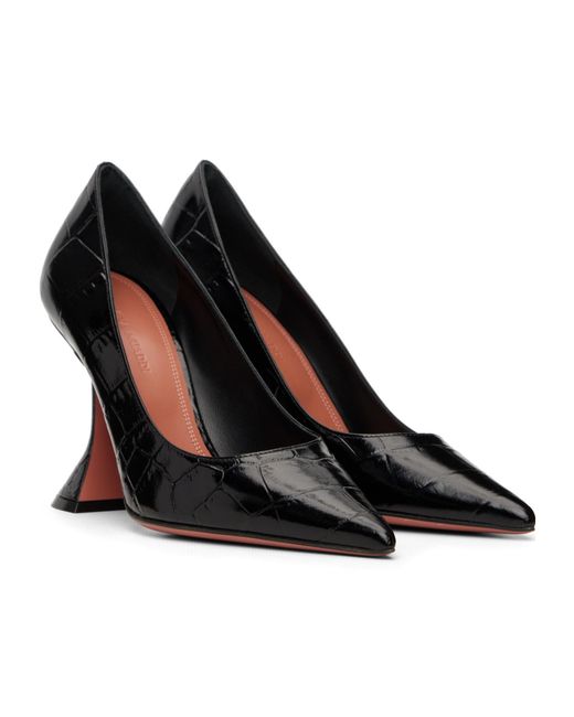 AMINA MUADDI Black Ami Pump 95 Pointed-Toe High Heels