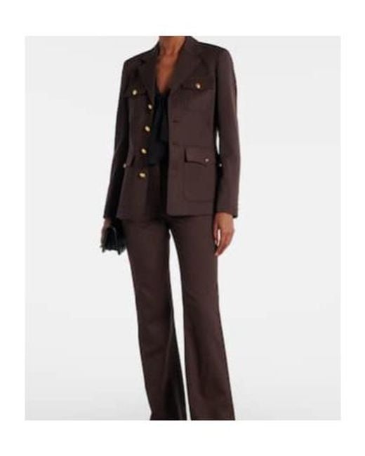 Nili Lotan Brown Button-Down Blazer