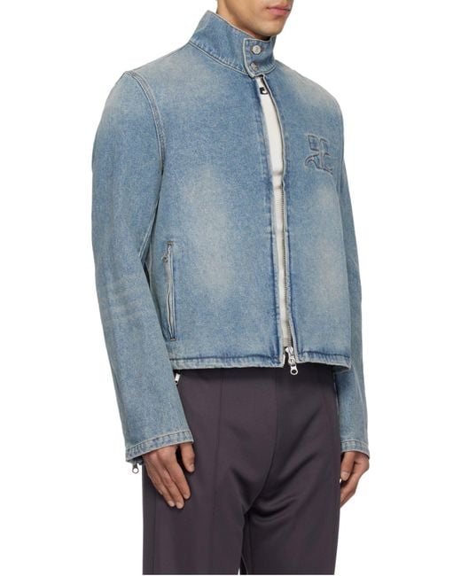Courreges Blue Courrèges City Shadow Denim Jacket for men