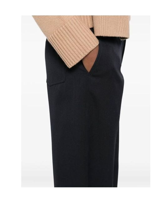 Jil Sander Blue Button-Fastening Trousers
