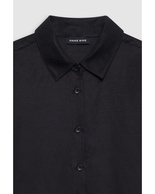 Anine Bing Black Coco Button-Up Shirt
