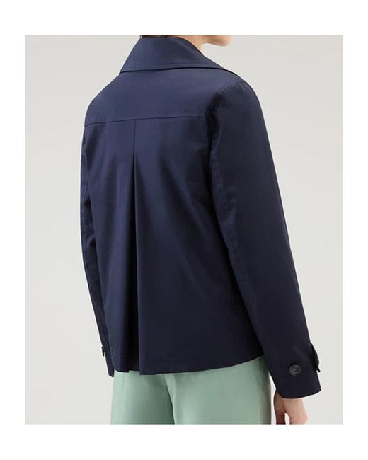 Woolrich Blue Best Cotton Peacoat Havice