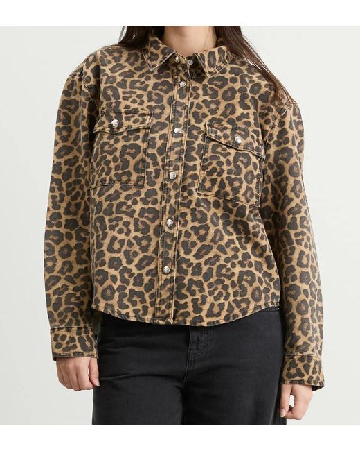 Anine Bing Brown Paxton Printed Shirt