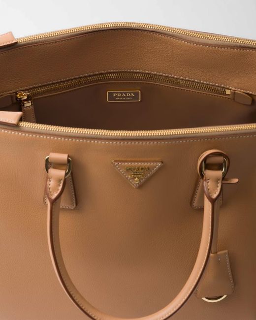 Prada Brown Buckle Extra-Large Leather Bag