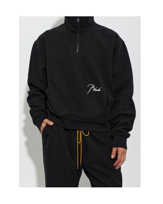 Rhude Black Long-Sleeve Sweatshirt for men