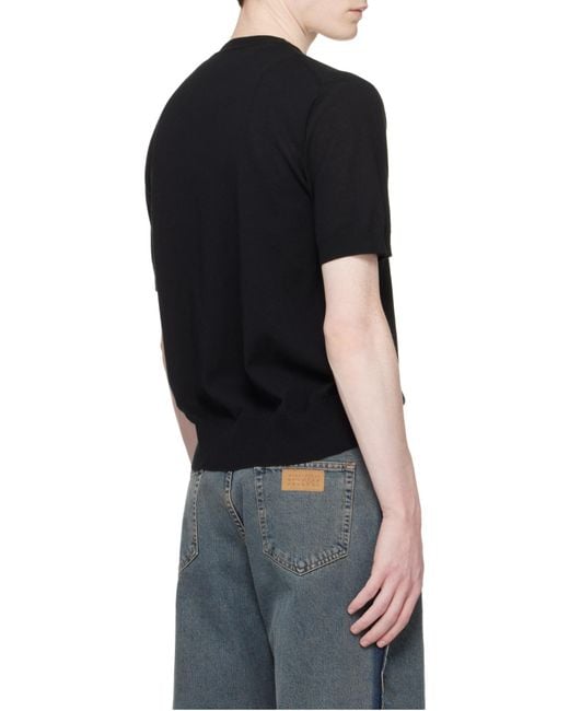 Vivienne Westwood Black Orb Embroidered Alex T-Shirt for men