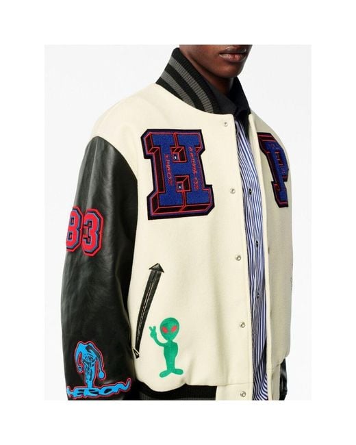 Heron Preston Multicolor Hp Patches Varsity Bomber Jacket for men