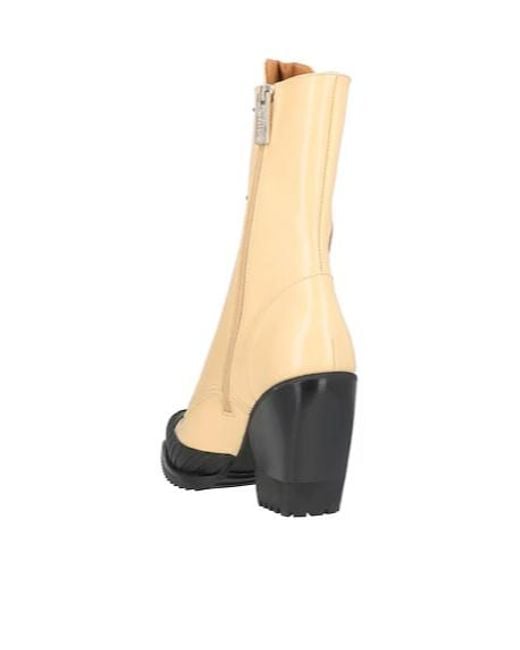 Chloé Metallic Twotone Laceup Ankle Boots