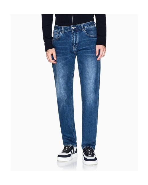 ARMANI EXCHANGE Blue Five-Pocket Jeans for men