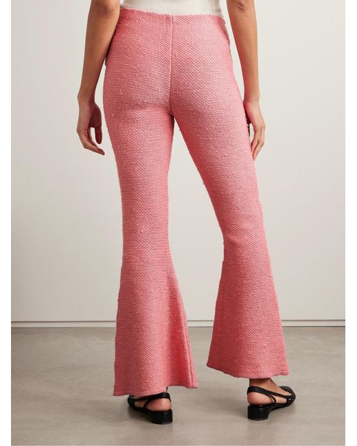 Gabriela Hearst Pink Knitted Flared Pants