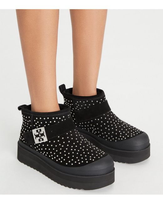Tory Burch Black Mellow Platform Boots