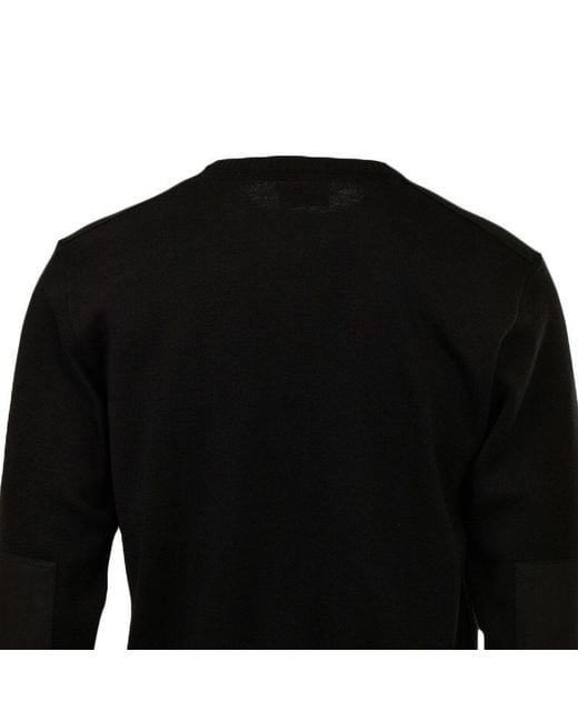 Paul & Shark Black Round-Neck Logo Pullover for men
