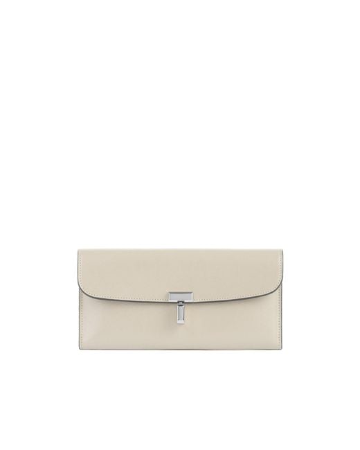 Totême White Totême T Lock Fold-Over Wallet