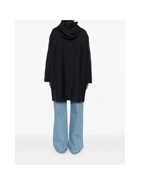 Prada Black Button-Up Hooded Jacket