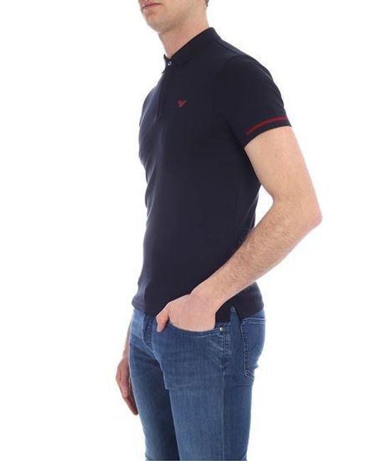 Emporio Armani Blue Classic Polo Shirt for men