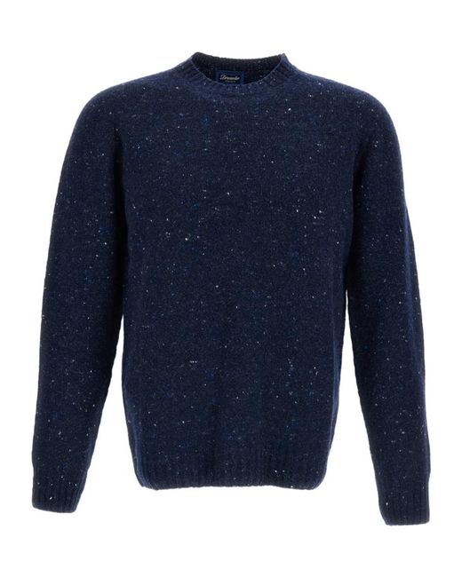 Drumohr Blue Long-Sleeved Sweater for men