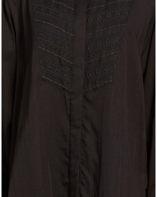 Isabel Marant Black Solid Color Longline Shirt