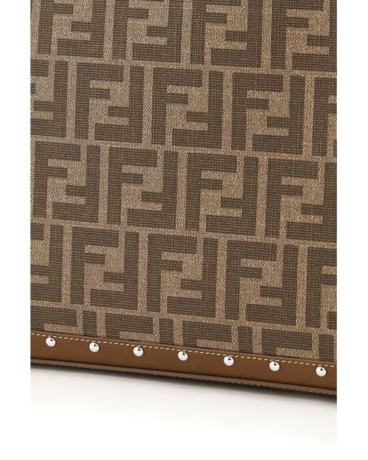 Fendi Brown Ff Motif Pouch for men