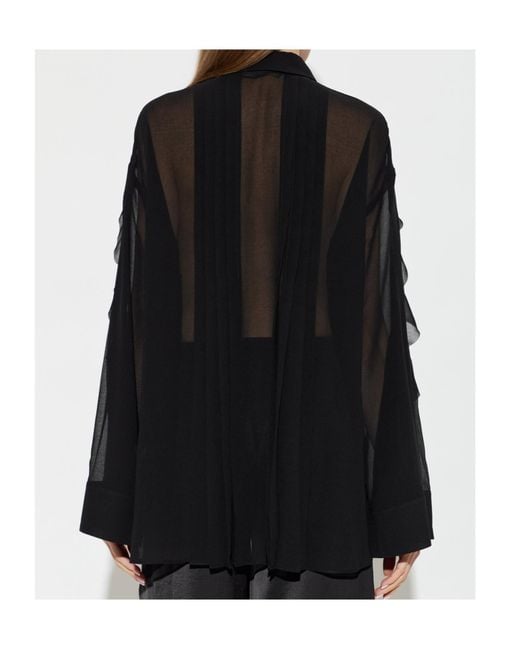 AllSaints Black Collared Long-Sleeved Shirt