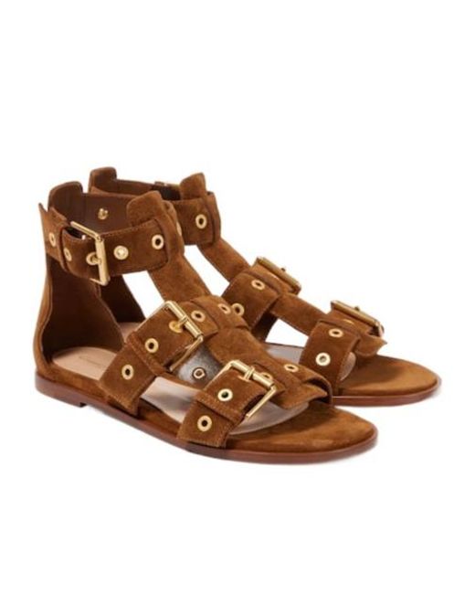 Gianvito Rossi Brown Suede Sandals