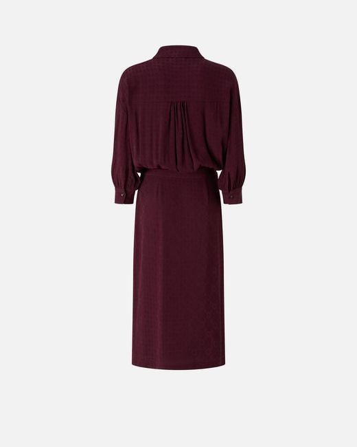 Pinko Purple Belted Shirt Dress