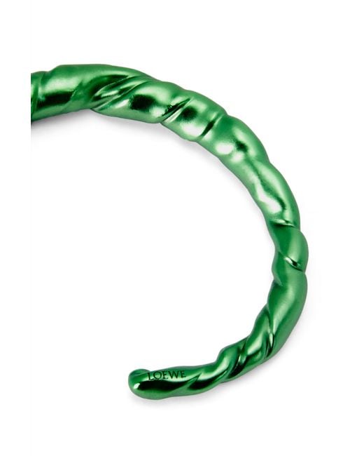 Loewe Green Thin Nappa Twist Cuff