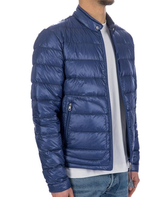 Moncler Blue Long-Sleeved Down Jacket for men