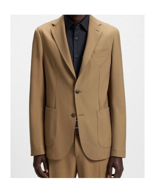 Boss Natural Boss Single-Breasted Long-Sleeved Jacket for men