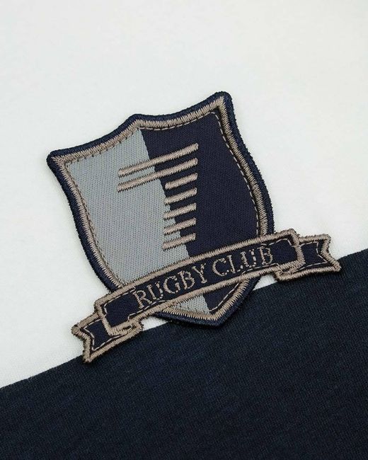 EA7 Blue Logo Patch Polo Shirt for men