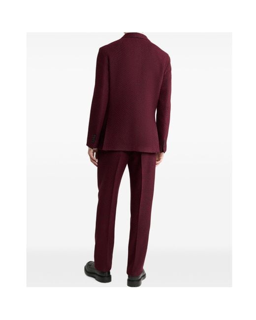Etro Red Single-Breasted Jacket for men