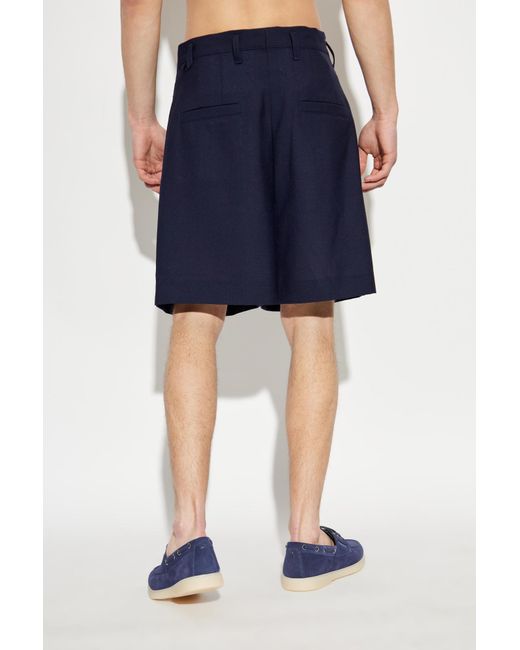 Jacquemus Blue Wool Shorts for men