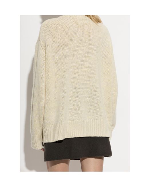 Lisa Yang White Joyje Ribbed Knitted Sweater
