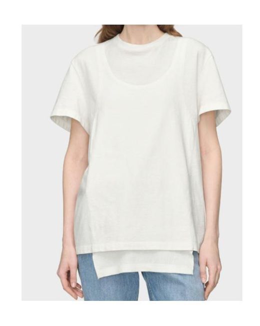 Maison Margiela White Layered Effect T-Shirt