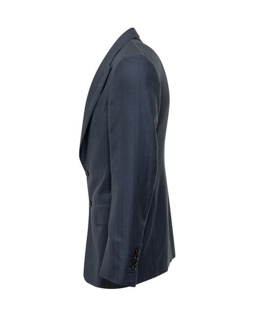 Tom Ford Blue Single-Breasted Blazer for men