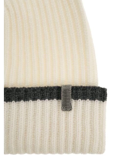 Brunello Cucinelli White Logo Hat