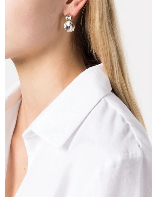 Jennifer Behr Metallic Myrla Crystal Earrings