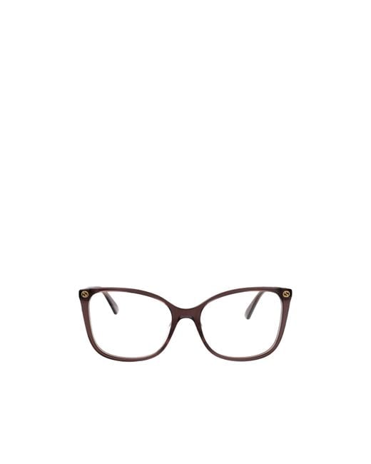 Gucci White Eyewear Square Frame Glasses