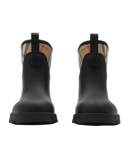 Burberry Black Marsh Stamp Low Boots for men